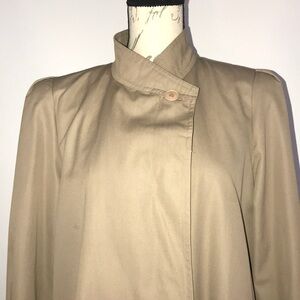 Vintage Forecasters International Tan Trench Coat Size Small
